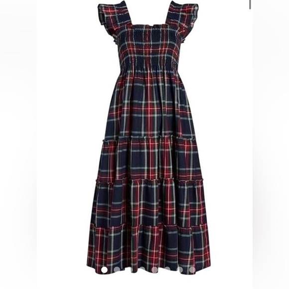 Hill House Dresses & Skirts - Hill House The Ellie Navy Tartan Plaid Nap Dress